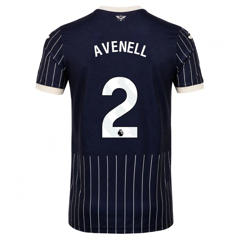 Danxen Kinderen Caelan Avenell #2 Zwart Wit Uitshirt Uittenue 2026/27 T-Shirt België