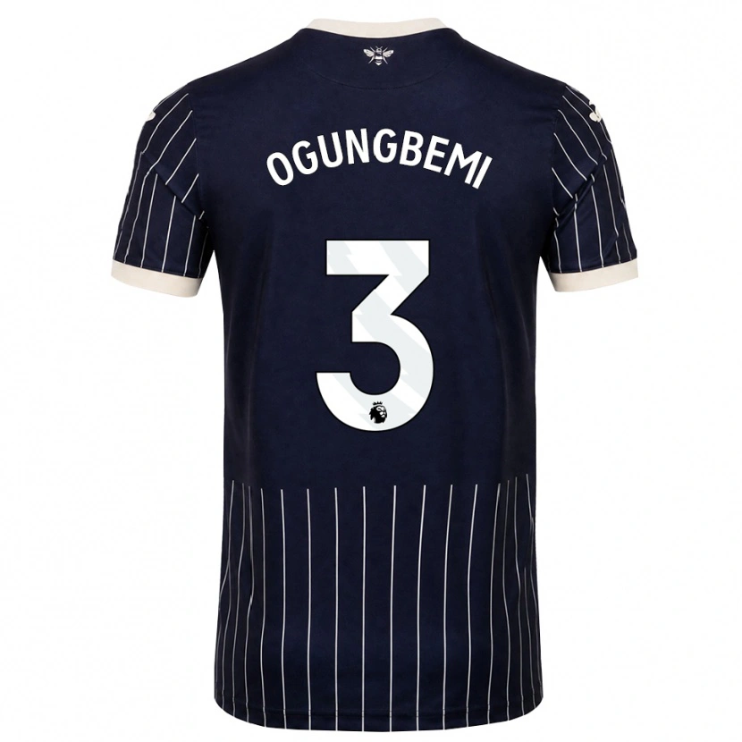 Danxen Kinderen Nathaniel Ogungbemi #3 Zwart Wit Uitshirt Uittenue 2026/27 T-Shirt België