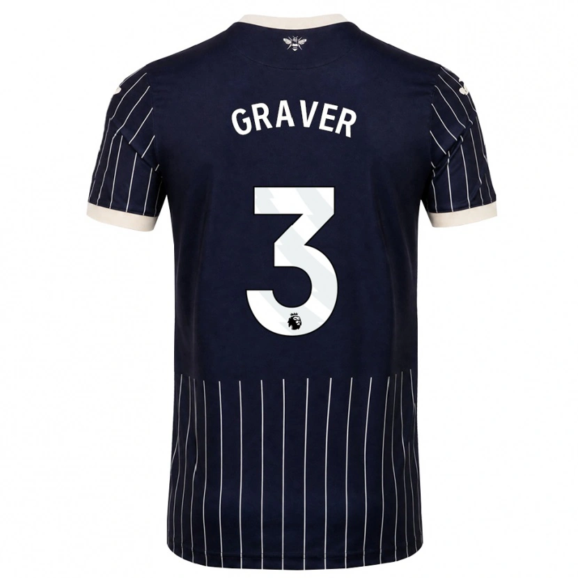 Danxen Kinderen Regan Graver #3 Zwart Wit Uitshirt Uittenue 2026/27 T-Shirt België