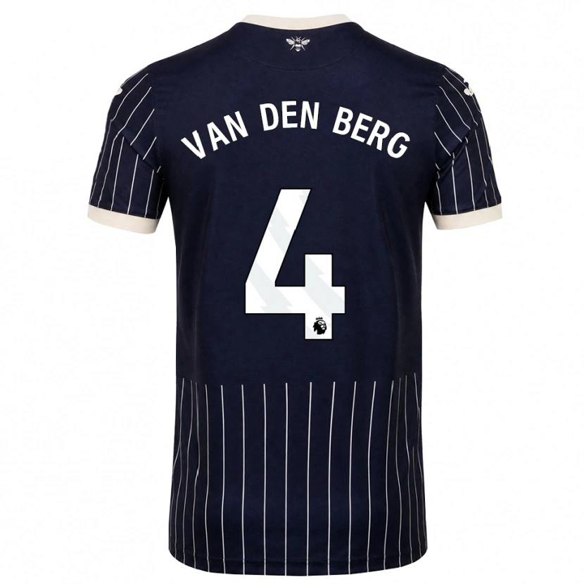 Danxen Kinderen Sepp Van Den Berg #4 Zwart Wit Uitshirt Uittenue 2026/27 T-Shirt België