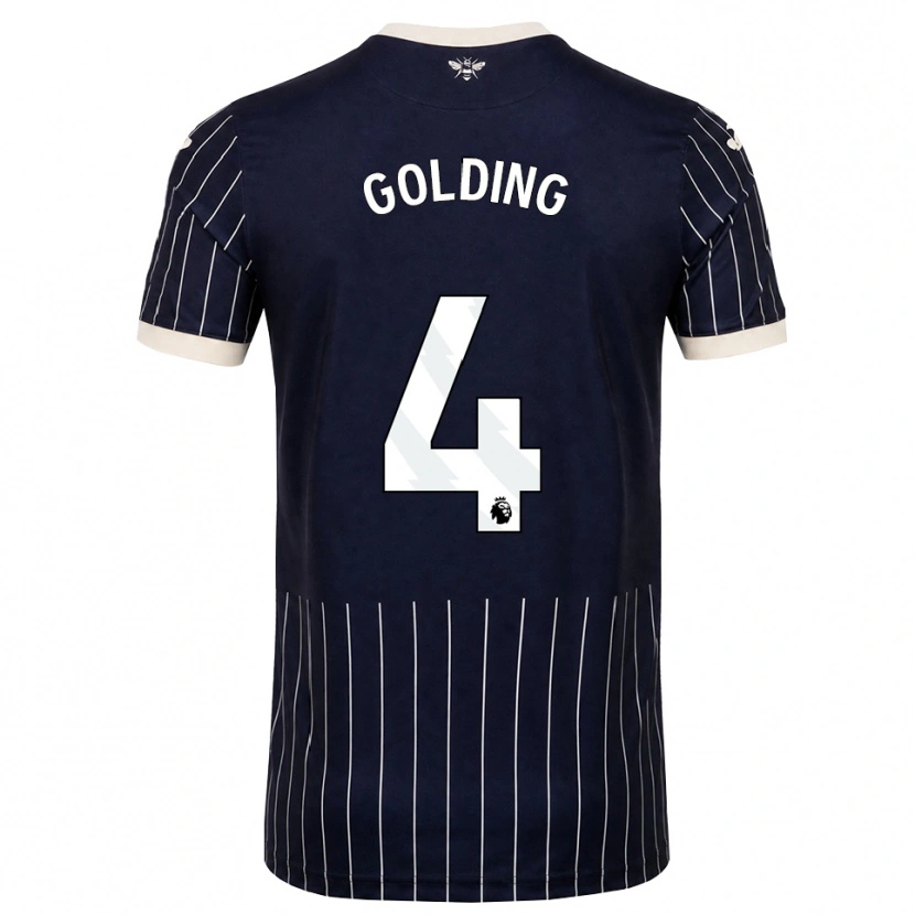 Danxen Kinderen Aidan Golding #4 Zwart Wit Uitshirt Uittenue 2026/27 T-Shirt België
