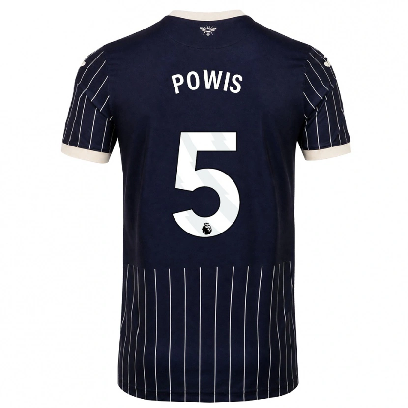 Danxen Kinderen Isaiah Powis #5 Zwart Wit Uitshirt Uittenue 2026/27 T-Shirt België
