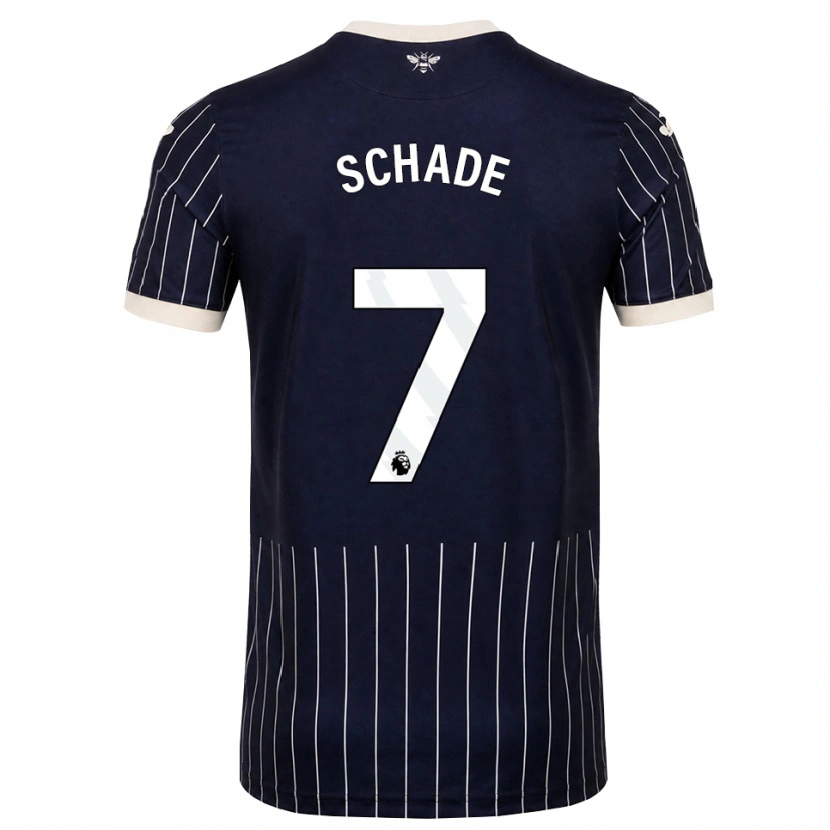 Danxen Kinderen Kevin Schade #7 Zwart Wit Uitshirt Uittenue 2026/27 T-Shirt België