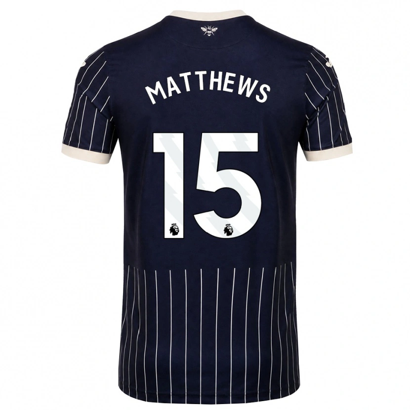 Danxen Kinderen Kirsty Matthews #15 Zwart Wit Uitshirt Uittenue 2026/27 T-Shirt België