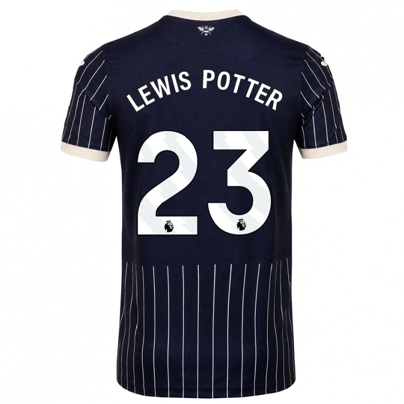 Danxen Kinderen Keane Lewis-Potter #23 Zwart Wit Uitshirt Uittenue 2026/27 T-Shirt België