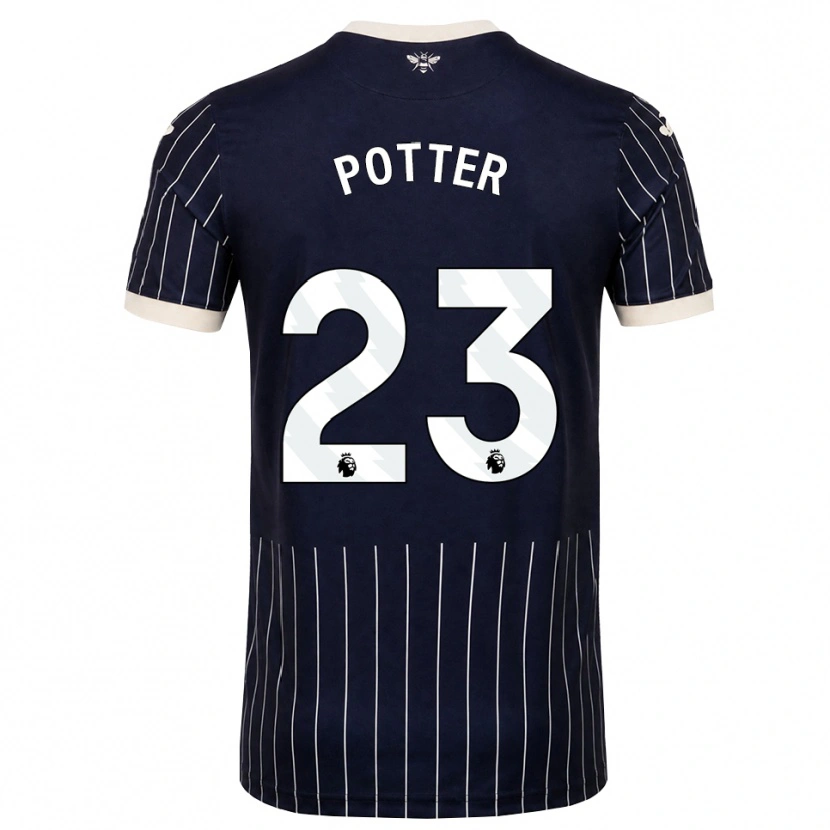 Danxen Kinderen Lucy Potter #23 Zwart Wit Uitshirt Uittenue 2026/27 T-Shirt België