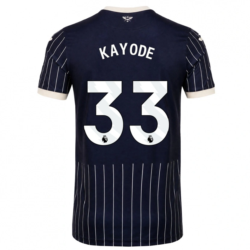 Danxen Kinderen Michael Kayode #33 Zwart Wit Uitshirt Uittenue 2026/27 T-Shirt België