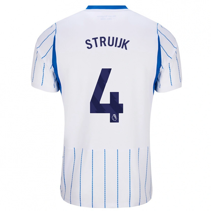 Danxen Kinderen Pascal Struijk #4 Hemelsblauw Wit Uitshirt Uittenue 2026/27 T-Shirt België
