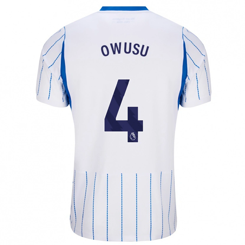 Danxen Kinderen Yussif Owusu #4 Hemelsblauw Wit Uitshirt Uittenue 2026/27 T-Shirt België