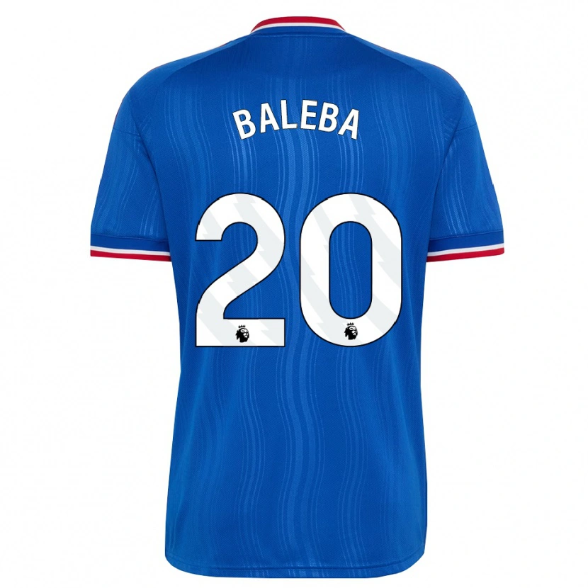 Danxen Kinderen Carlos Baleba #20 Blauw Wit Rood Uitshirt Uittenue 2026/27 T-Shirt België