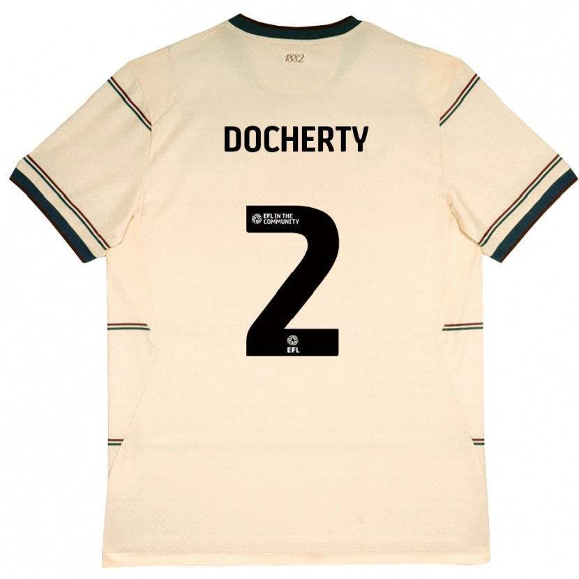Danxen Kinderen Charley Docherty #2 Beige Bordeaux Uitshirt Uittenue 2026/27 T-Shirt België