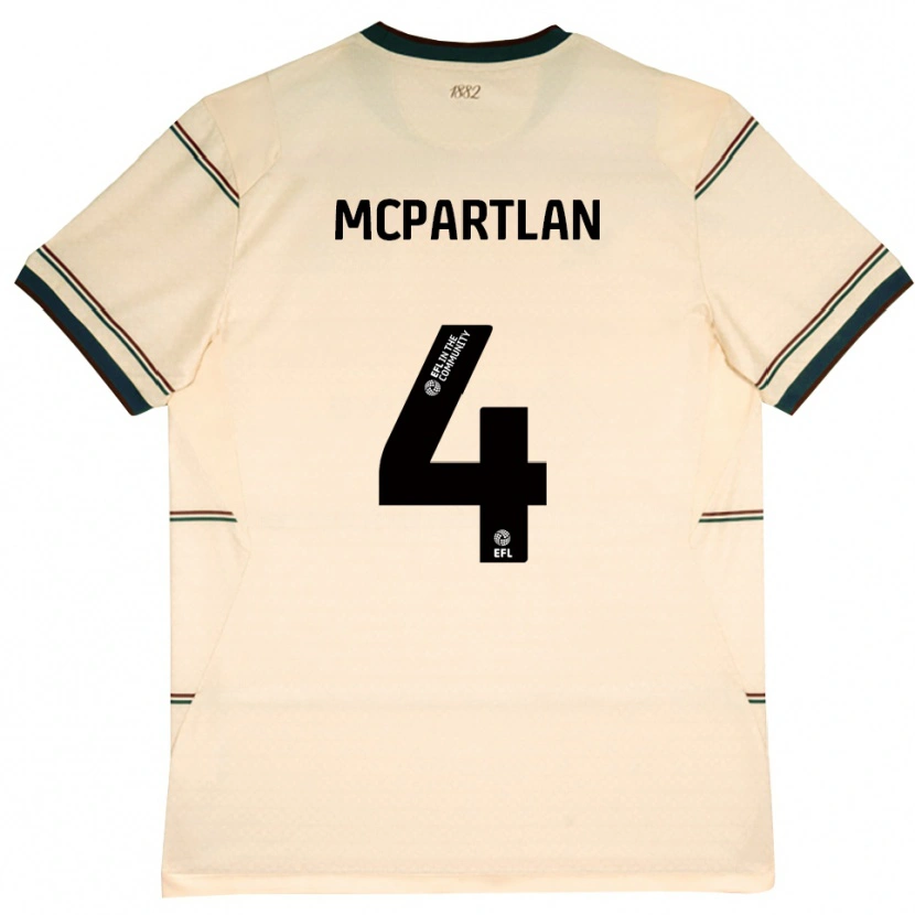 Danxen Kinderen Brenna Mcpartlan #4 Beige Bordeaux Uitshirt Uittenue 2026/27 T-Shirt België