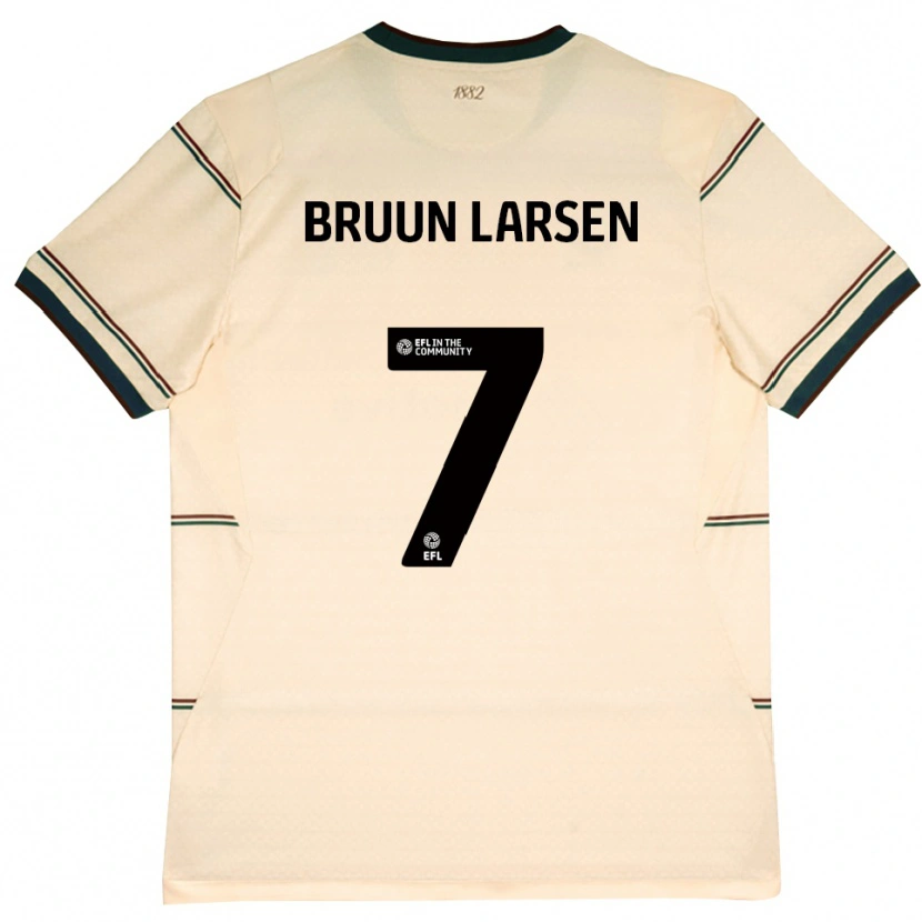 Danxen Kinderen Jacob Bruun Larsen #7 Beige Bordeaux Uitshirt Uittenue 2026/27 T-Shirt België