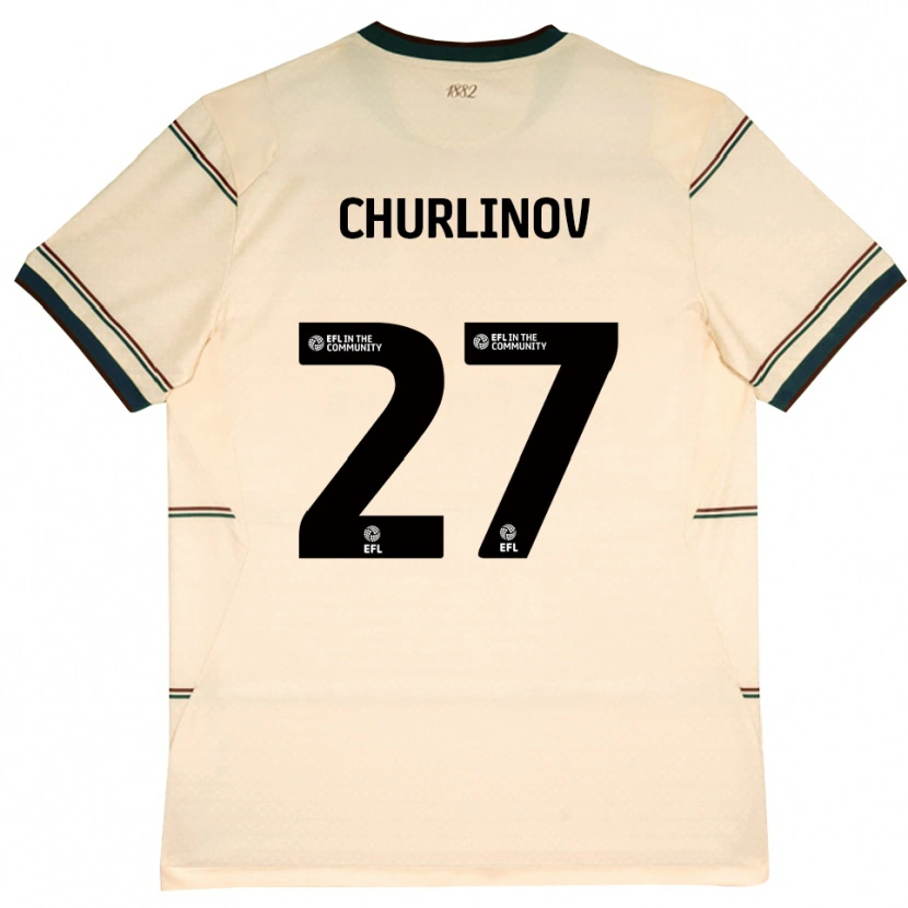 Danxen Kinderen Darko Churlinov #27 Beige Bordeaux Uitshirt Uittenue 2026/27 T-Shirt België