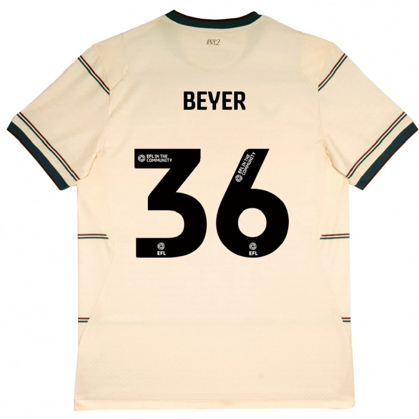 Danxen Kinderen Jordan Beyer #36 Beige Bordeaux Uitshirt Uittenue 2026/27 T-Shirt België