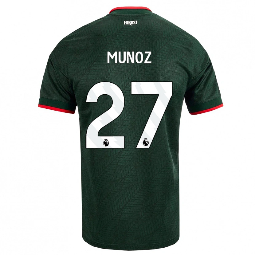 Danxen Kinderen Daniel Muñoz #27 Donkergroen Rood Uitshirt Uittenue 2026/27 T-Shirt België