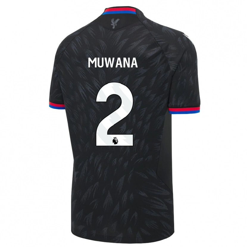 Danxen Kinderen Joshua Muwana #2 Zwart Blauw Rood Uitshirt Uittenue 2026/27 T-Shirt België