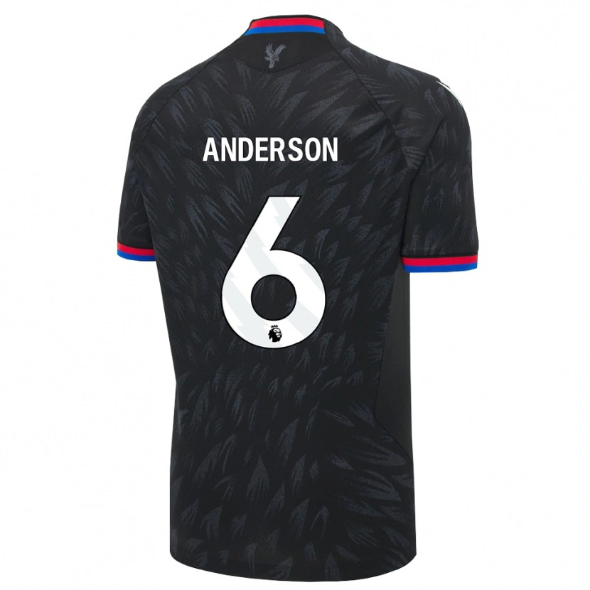 Danxen Kinderen Raihaan Anderson #6 Zwart Blauw Rood Uitshirt Uittenue 2026/27 T-Shirt België