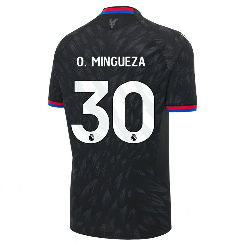 Danxen Kinderen Óscar Mingueza #30 Zwart Blauw Rood Uitshirt Uittenue 2026/27 T-Shirt België
