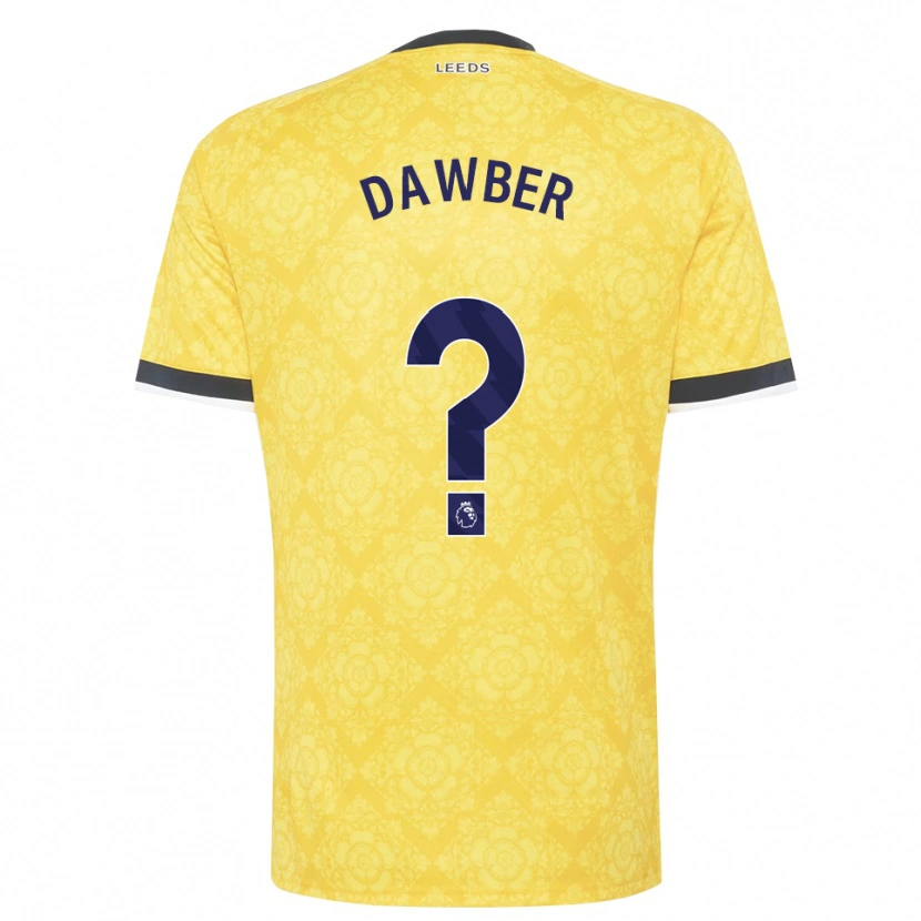 Danxen Kinderen Oscar Dawber #0 Geel Wit Zwart Uitshirt Uittenue 2026/27 T-Shirt België