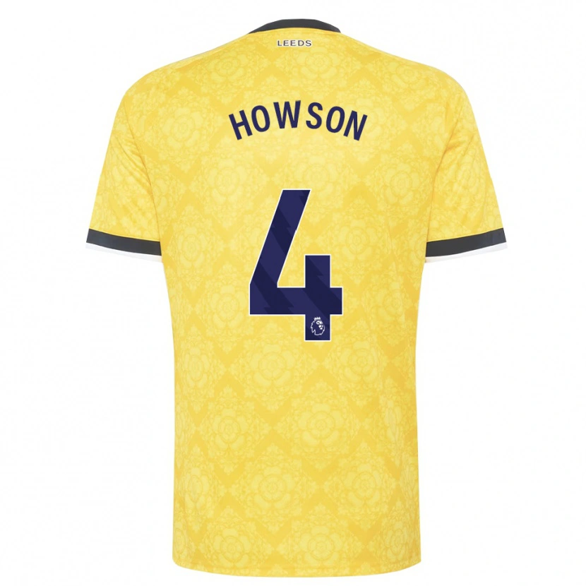 Danxen Kinderen Jonathan Howson #4 Geel Wit Zwart Uitshirt Uittenue 2026/27 T-Shirt België