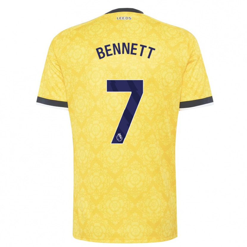 Danxen Kinderen Oliver Bennett #7 Geel Wit Zwart Uitshirt Uittenue 2026/27 T-Shirt België