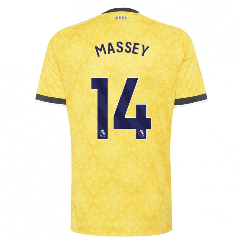 Danxen Kinderen Alexander Massey #14 Geel Wit Zwart Uitshirt Uittenue 2026/27 T-Shirt België