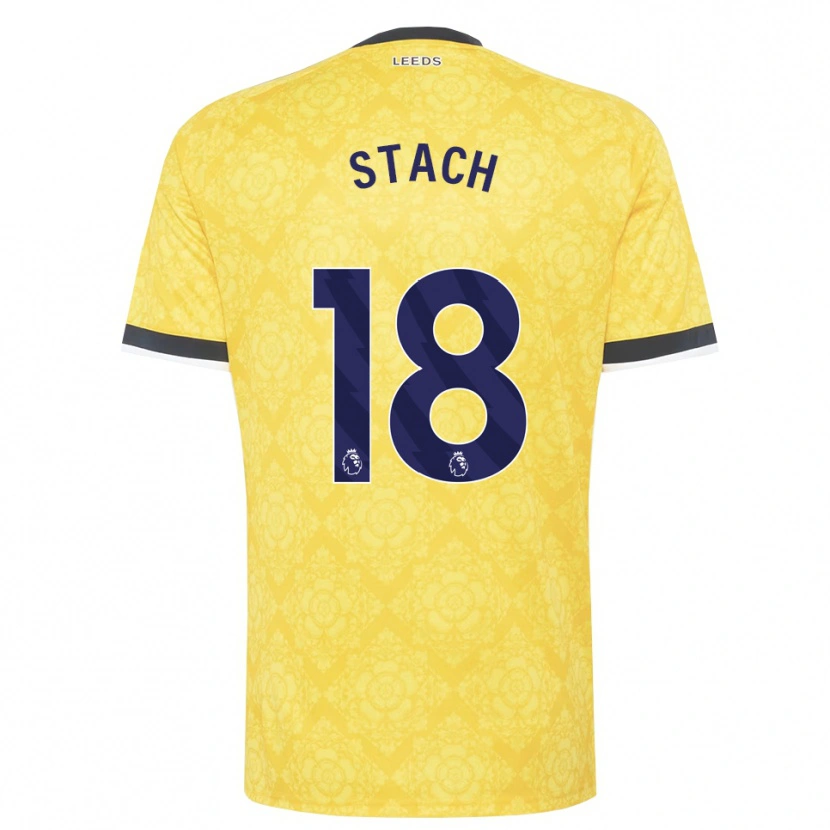 Danxen Kinderen Anton Stach #18 Geel Wit Zwart Uitshirt Uittenue 2026/27 T-Shirt België
