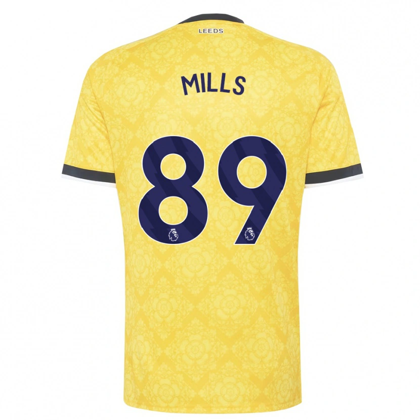 Danxen Kinderen Callum Mills #89 Geel Wit Zwart Uitshirt Uittenue 2026/27 T-Shirt België
