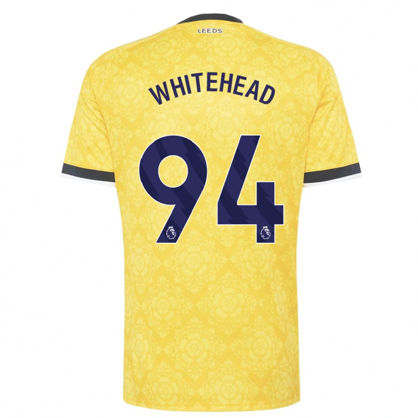 Danxen Kinderen Loui Whitehead #94 Geel Wit Zwart Uitshirt Uittenue 2026/27 T-Shirt België