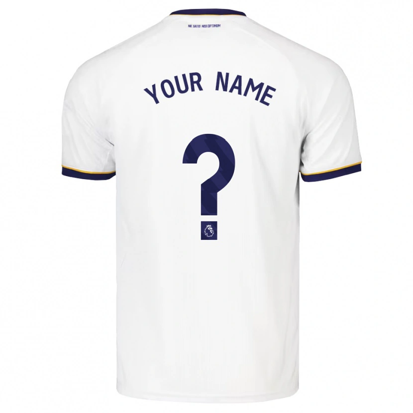 Danxen Kinderen Uw Naam #0 Middernachtblauw Wit Geel Uitshirt Uittenue 2026/27 T-Shirt België