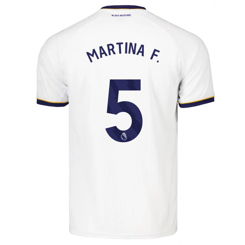 Danxen Kinderen Martina Fernández #5 Middernachtblauw Wit Geel Uitshirt Uittenue 2026/27 T-Shirt België