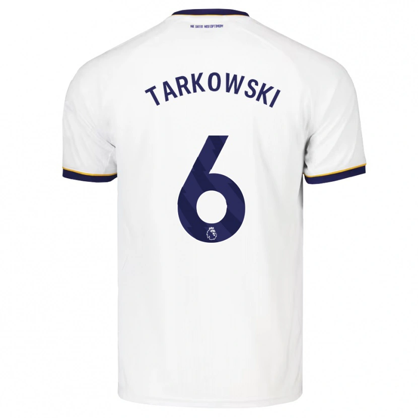 Danxen Kinderen James Tarkowski #6 Middernachtblauw Wit Geel Uitshirt Uittenue 2026/27 T-Shirt België