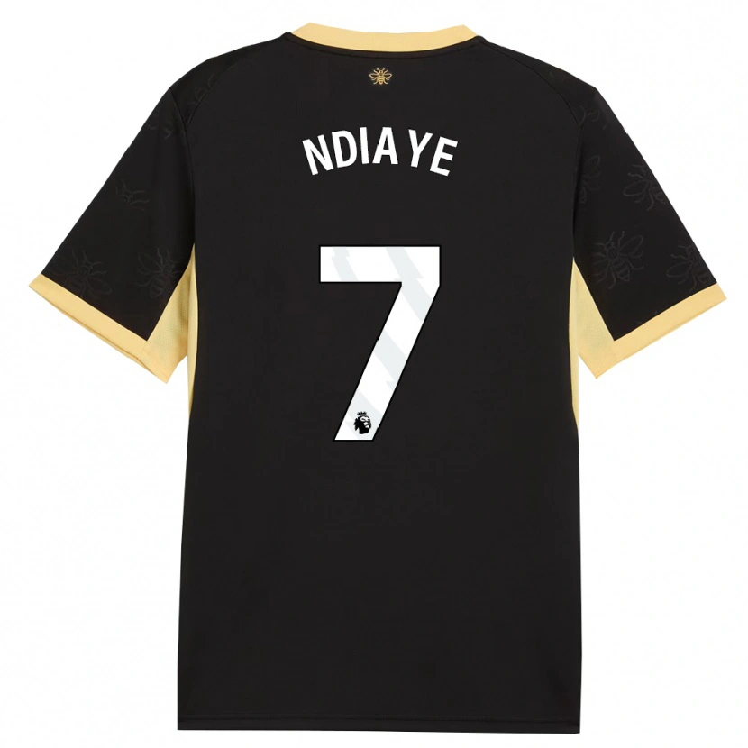 Danxen Kinderen Iliman Ndiaye #7 Zwart Geel Uitshirt Uittenue 2026/27 T-Shirt België