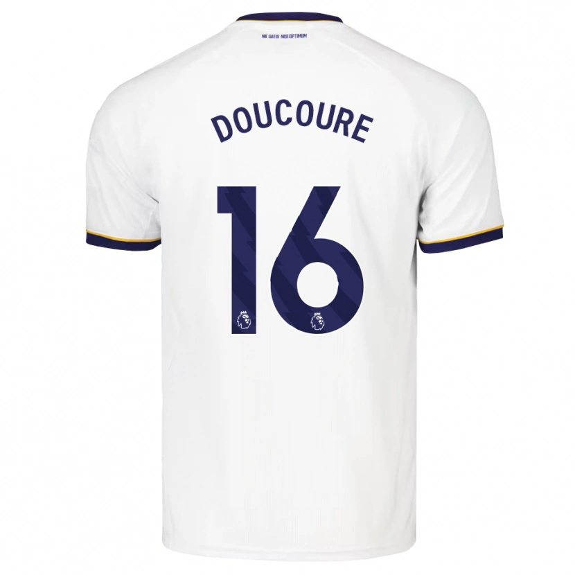 Danxen Kinderen Abdoulaye Doucoure #16 Middernachtblauw Wit Geel Uitshirt Uittenue 2026/27 T-Shirt België