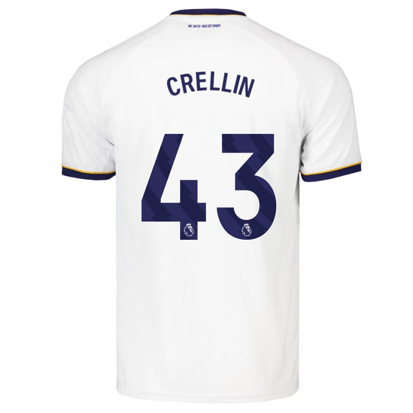 Danxen Kinderen Billy Crellin #43 Middernachtblauw Wit Geel Uitshirt Uittenue 2026/27 T-Shirt België