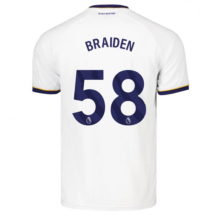 Danxen Kinderen Braiden Graham #58 Middernachtblauw Wit Geel Uitshirt Uittenue 2026/27 T-Shirt België