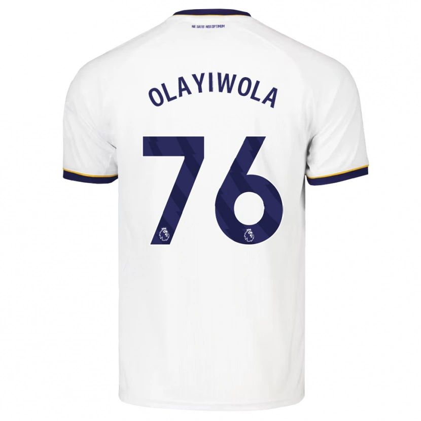 Danxen Kinderen Malik Olayiwola #76 Middernachtblauw Wit Geel Uitshirt Uittenue 2026/27 T-Shirt België