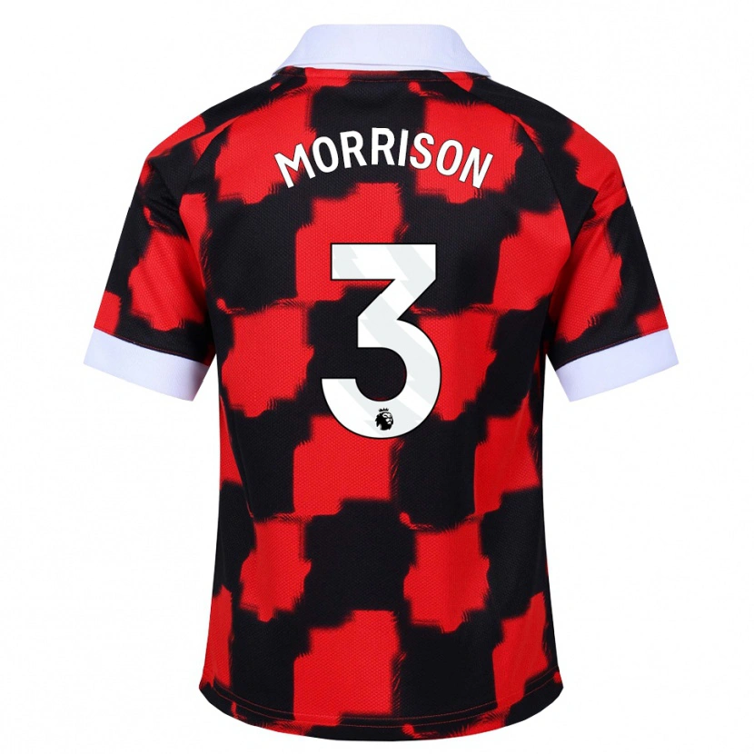 Danxen Kinderen Kymarley Morrison #3 Rood Wit Zwart Uitshirt Uittenue 2026/27 T-Shirt België