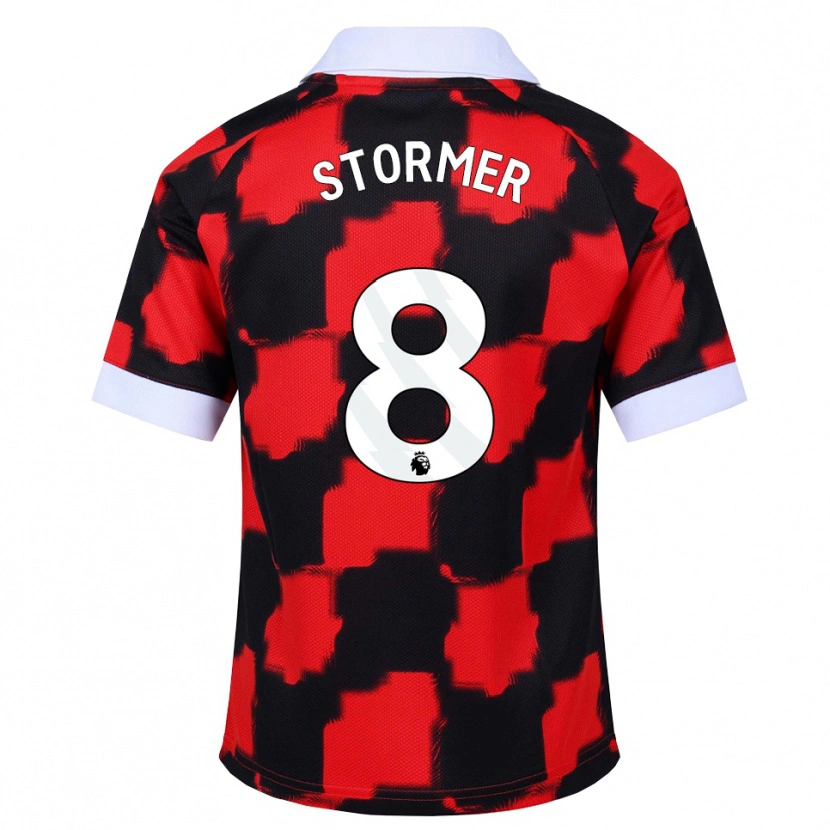 Danxen Kinderen Becky Stormer #8 Rood Wit Zwart Uitshirt Uittenue 2026/27 T-Shirt België