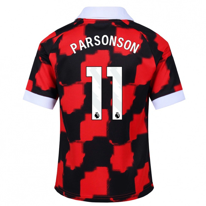 Danxen Kinderen Madi Parsonson #11 Rood Wit Zwart Uitshirt Uittenue 2026/27 T-Shirt België