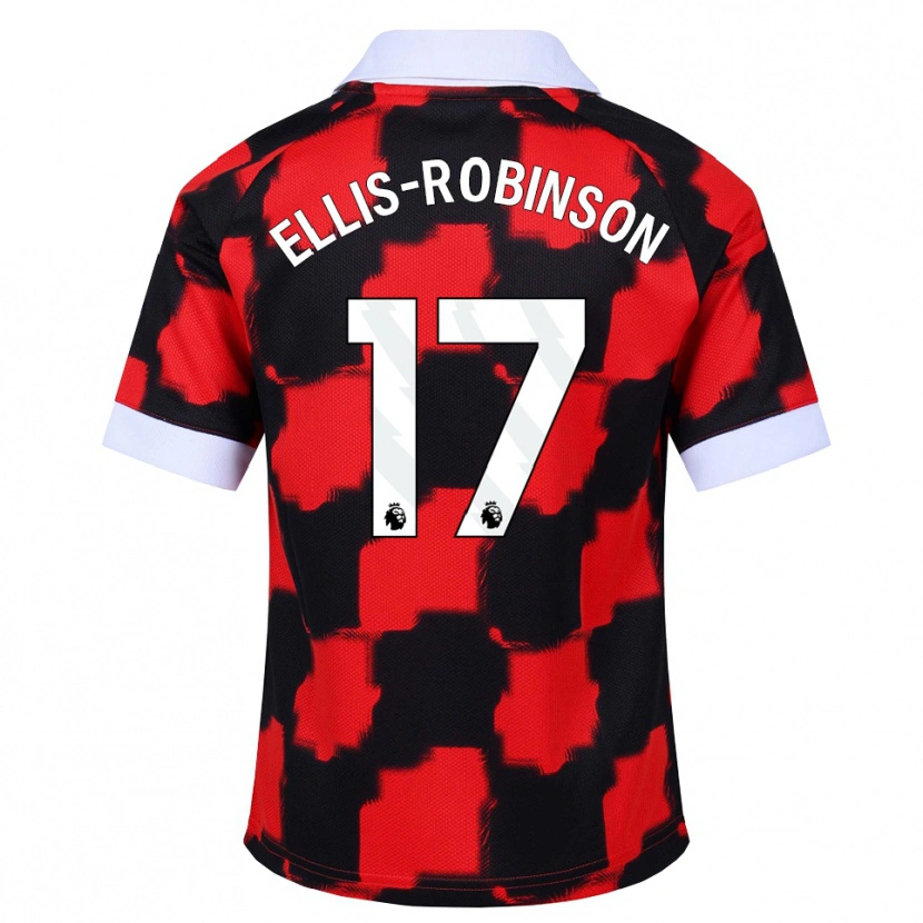 Danxen Kinderen Eddie Ellis-Robinson #17 Rood Wit Zwart Uitshirt Uittenue 2026/27 T-Shirt België