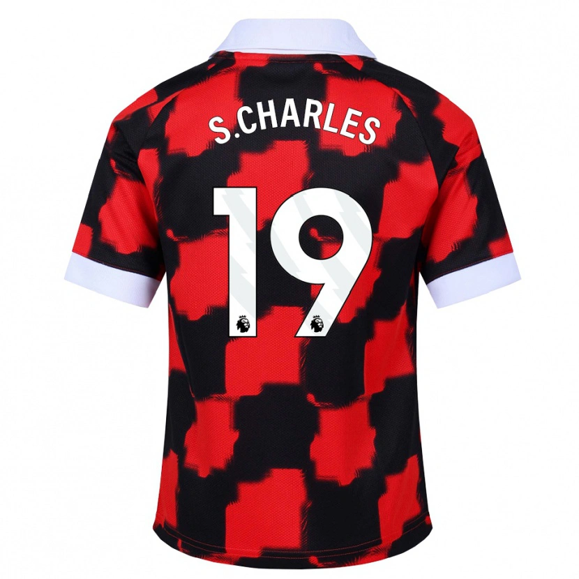 Danxen Kinderen Shea Charles #19 Rood Wit Zwart Uitshirt Uittenue 2026/27 T-Shirt België