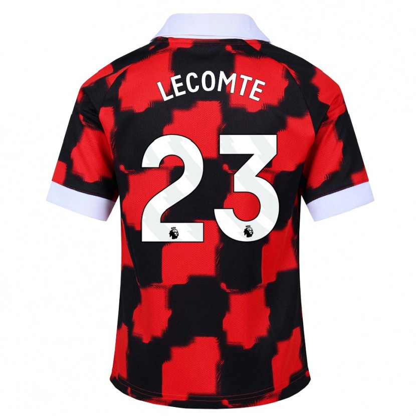 Danxen Kinderen Benjamin Lecomte #23 Rood Wit Zwart Uitshirt Uittenue 2026/27 T-Shirt België
