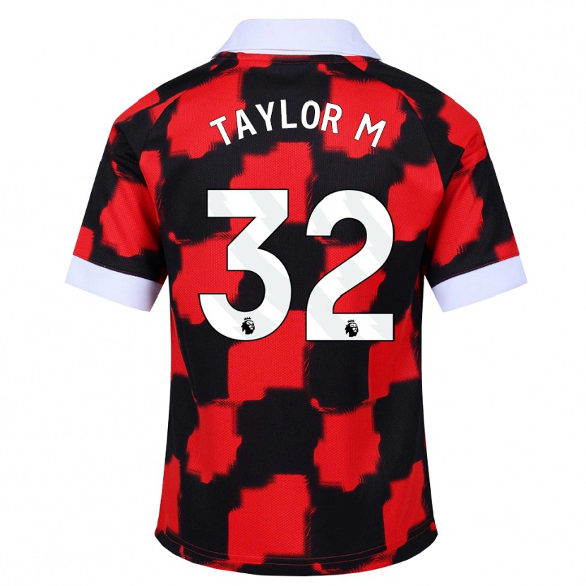 Danxen Kinderen Belle Taylor-M #32 Rood Wit Zwart Uitshirt Uittenue 2026/27 T-Shirt België