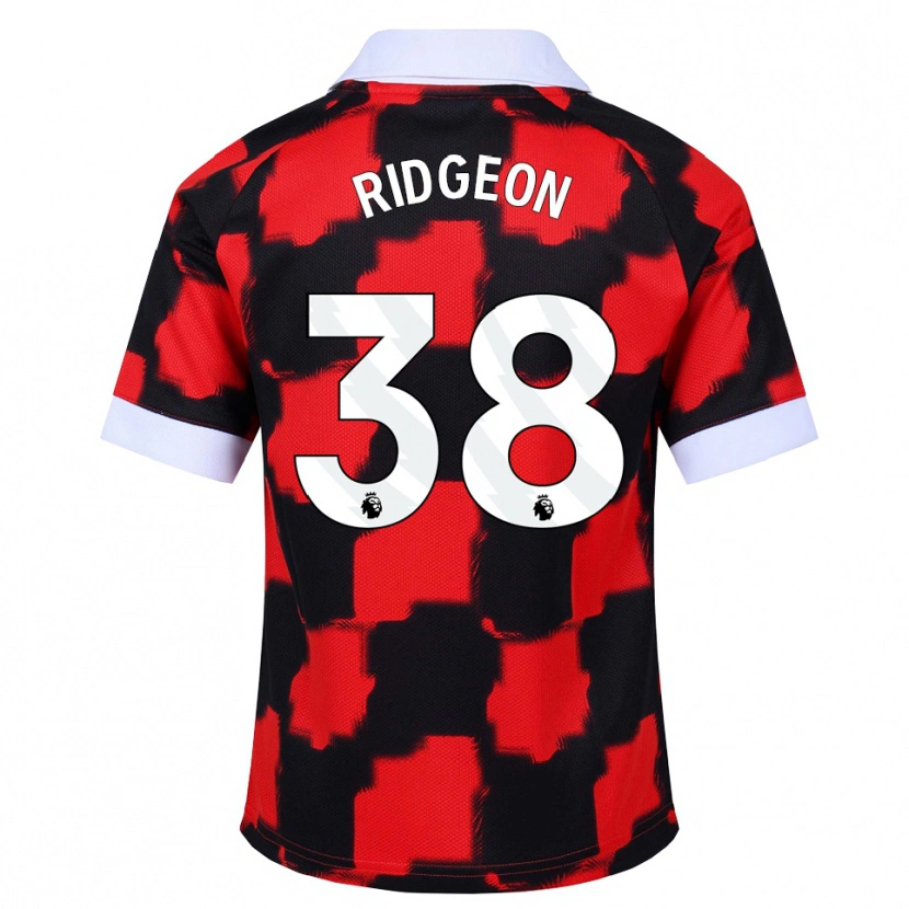 Danxen Kinderen Seth Ridgeon #38 Rood Wit Zwart Uitshirt Uittenue 2026/27 T-Shirt België