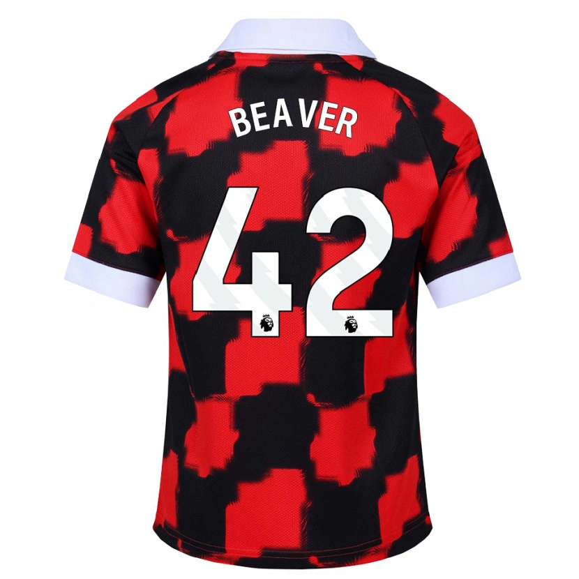 Danxen Kinderen Cat Beaver #42 Rood Wit Zwart Uitshirt Uittenue 2026/27 T-Shirt België