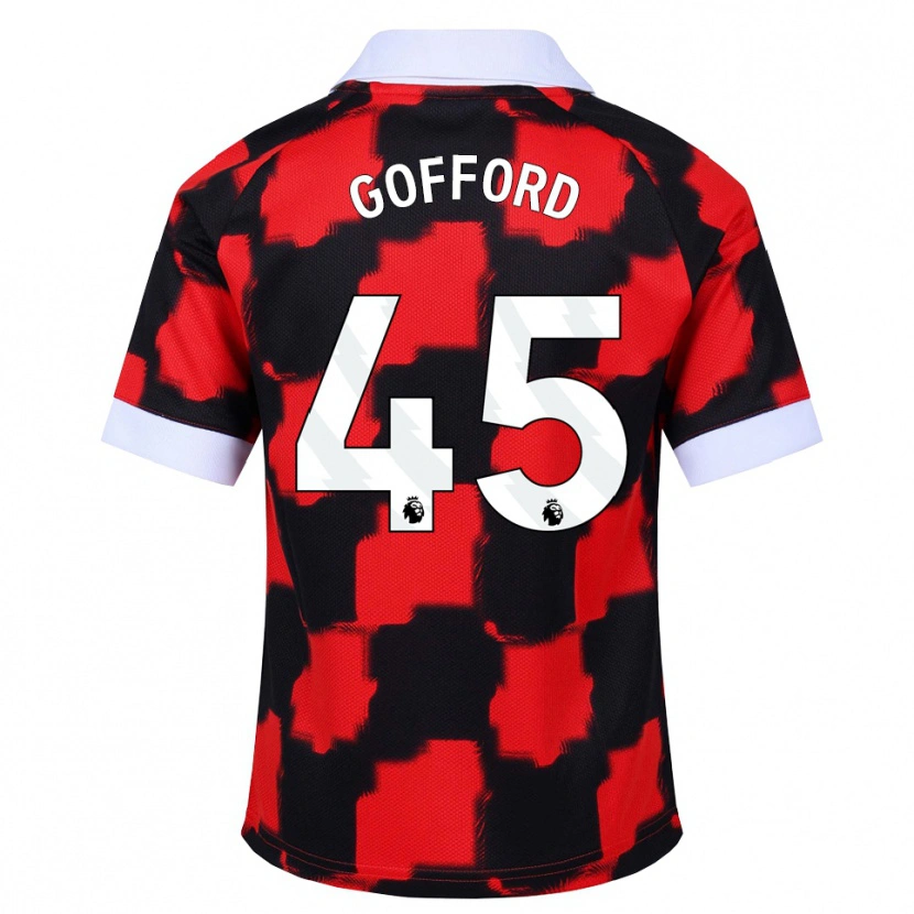 Danxen Kinderen Oliver Gofford #45 Rood Wit Zwart Uitshirt Uittenue 2026/27 T-Shirt België