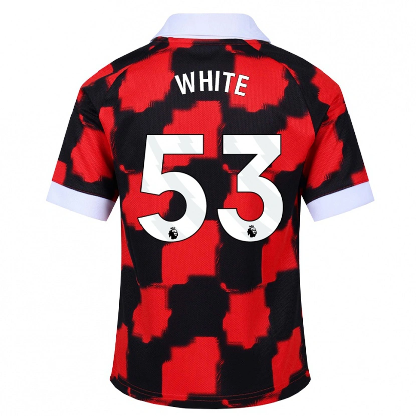 Danxen Kinderen Alfie White #53 Rood Wit Zwart Uitshirt Uittenue 2026/27 T-Shirt België