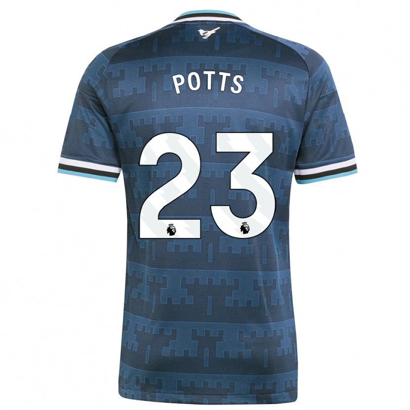 Danxen Kinderen Charlotte Potts #23 Geel Zwart Blauw Uitshirt Uittenue 2026/27 T-Shirt België